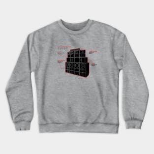 Sound System Diagram Crewneck Sweatshirt